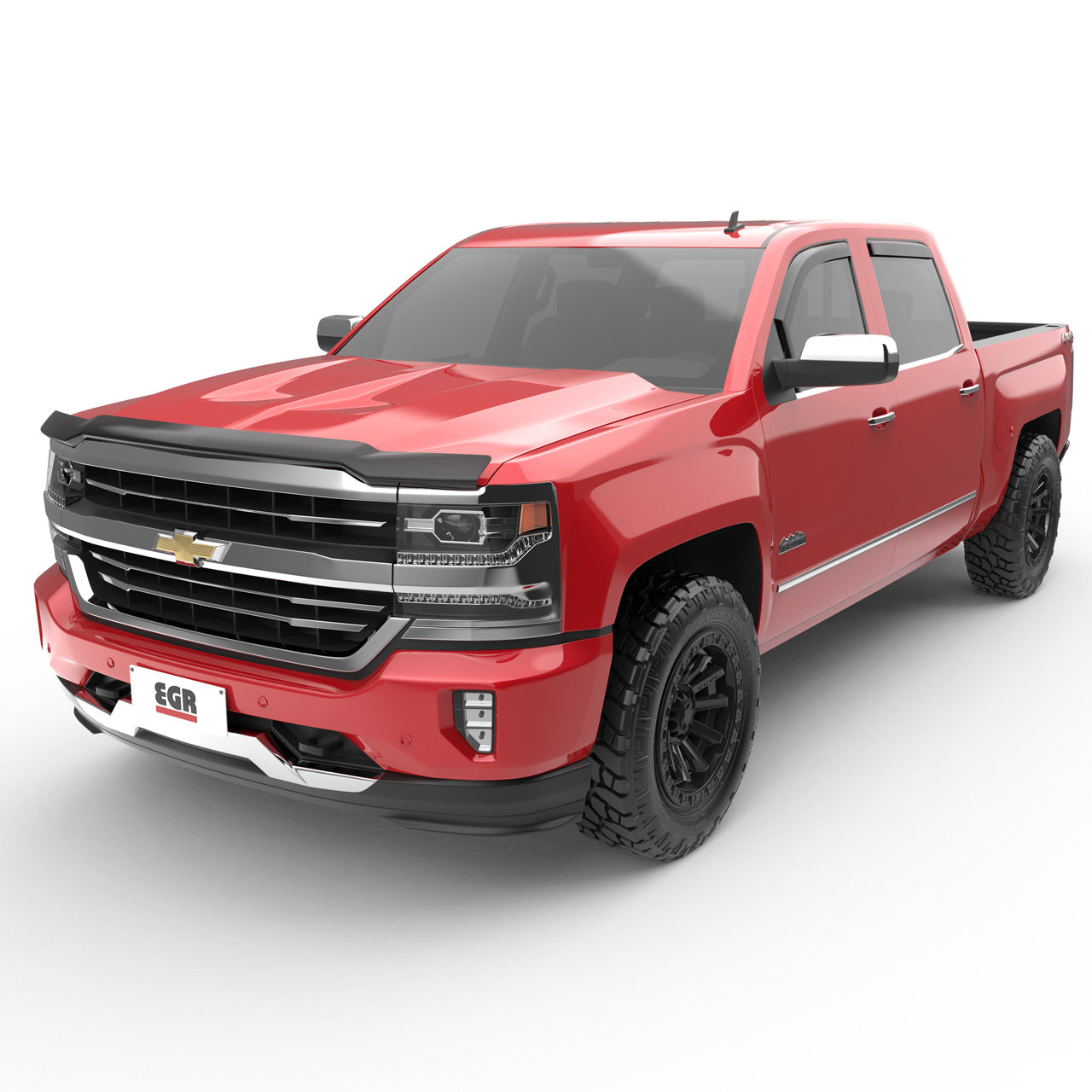 EGR Superguard Hood Guard Dark Smoke - 14-15 Chevrolet Silverado 1500