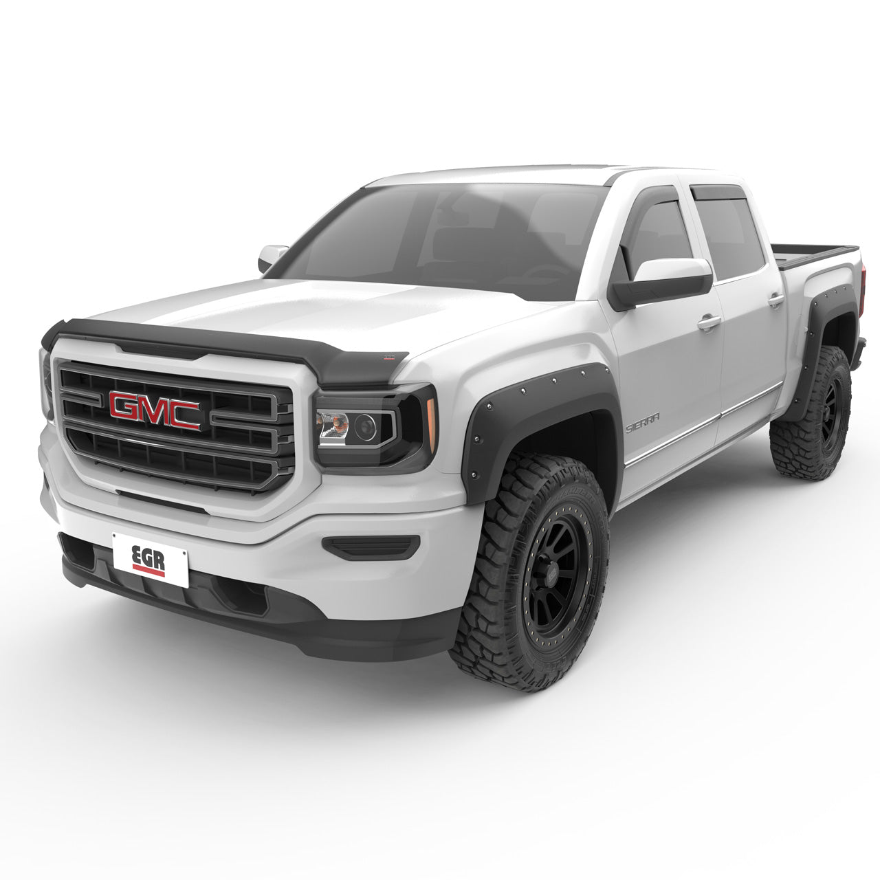 EGR Superguard Hood Guard Matte Black - 14-18 GMC Sierra 1500, 15-19 GMC Sierra 2500  &3500 HD