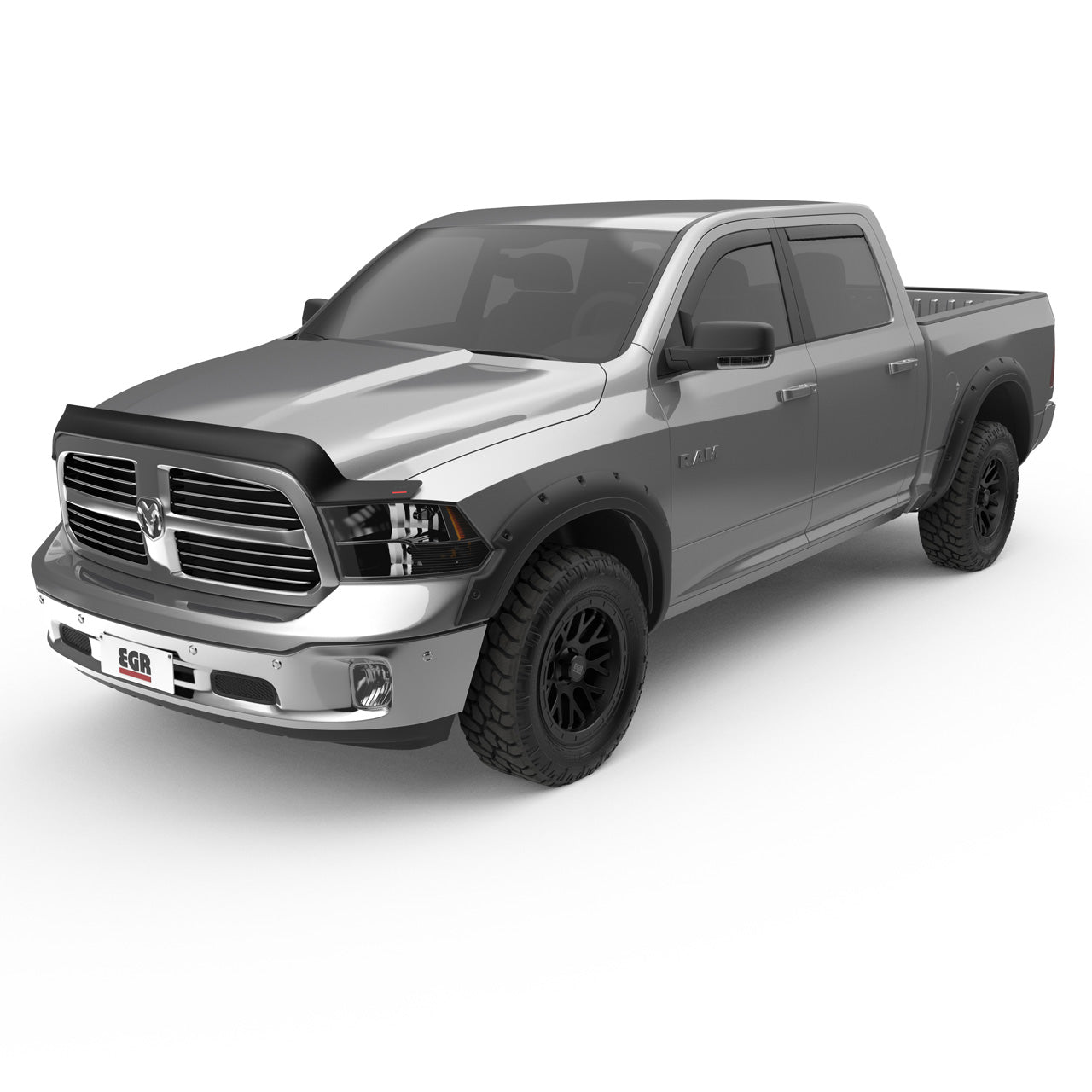 EGR Superguard Hood Guard Dark Smoke - 09-18 Ram 1500 & 19+ Ram 1500 Classic