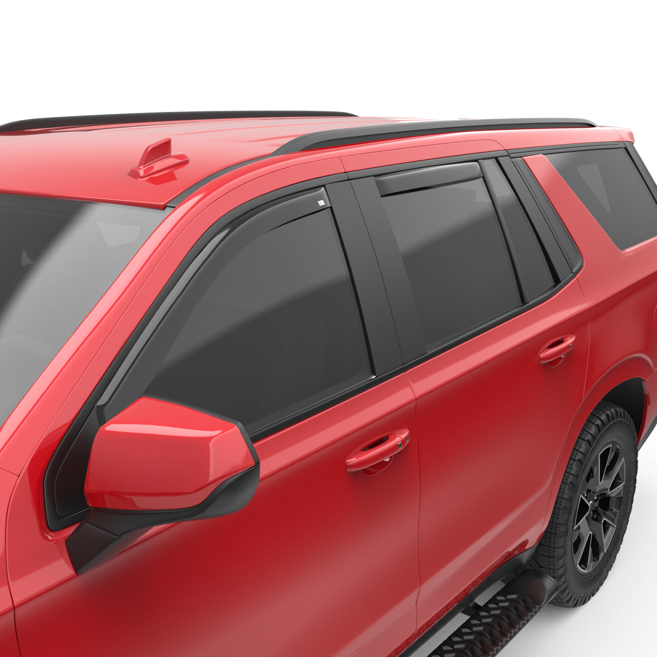 EGR In-channel Window Visors Front & Rear Set Dark Smoke - 21-23 Chevrolet Tahoe