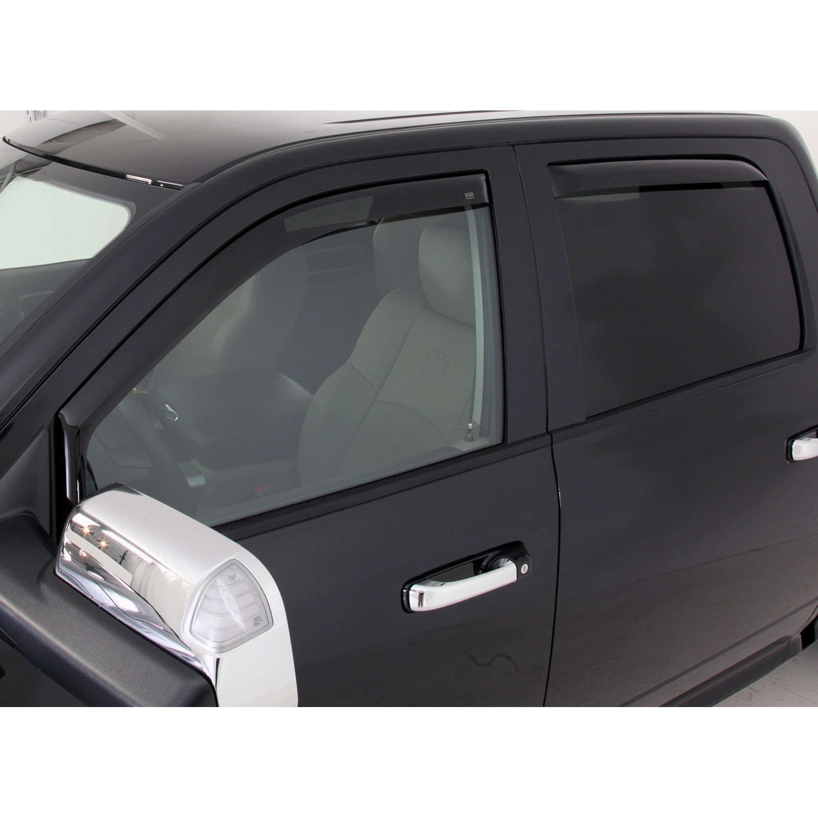 EGR 4pc Smoke Finish In-channel Window Visors for Ram 1500/2500/3500