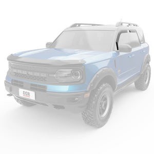 EGR In-channel Window Visors Front & Rear Set Dark Smoke - 21-23 Ford Bronco Sport