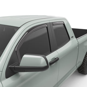 EGR In-channel Window Visors - Front & Rear Set Dark Smoke Crew Cab - 07-21 Toyota Tundra