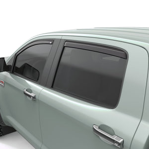 EGR In-channel Window Visors - Front & Rear Set Dark Smoke Extended Cab - 07-21 Toyota Tundra