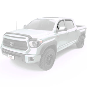 EGR In-channel Window Visors - Front & Rear Set Dark Smoke Extended Cab - 07-21 Toyota Tundra
