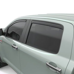 EGR In-channel Window Visors - Front & Rear Set Matte Black Extended Cab - 07-21 Toyota Tundra