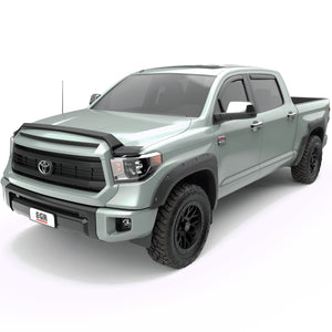 EGR In-channel Window Visors - Front & Rear Set Matte Black Extended Cab - 07-21 Toyota Tundra