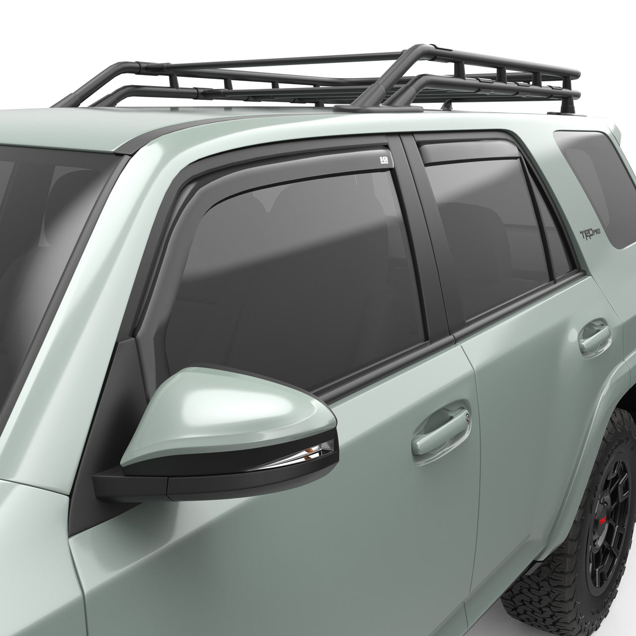 EGR In-channel Window Visors Front & Rear Set Dark Smoke - 10-23 Toyota 4Runner