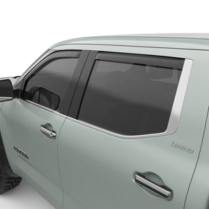 EGR In-channel Window Visors - Front & Rear Set Matte Black - 2022+ Toyota Tundra