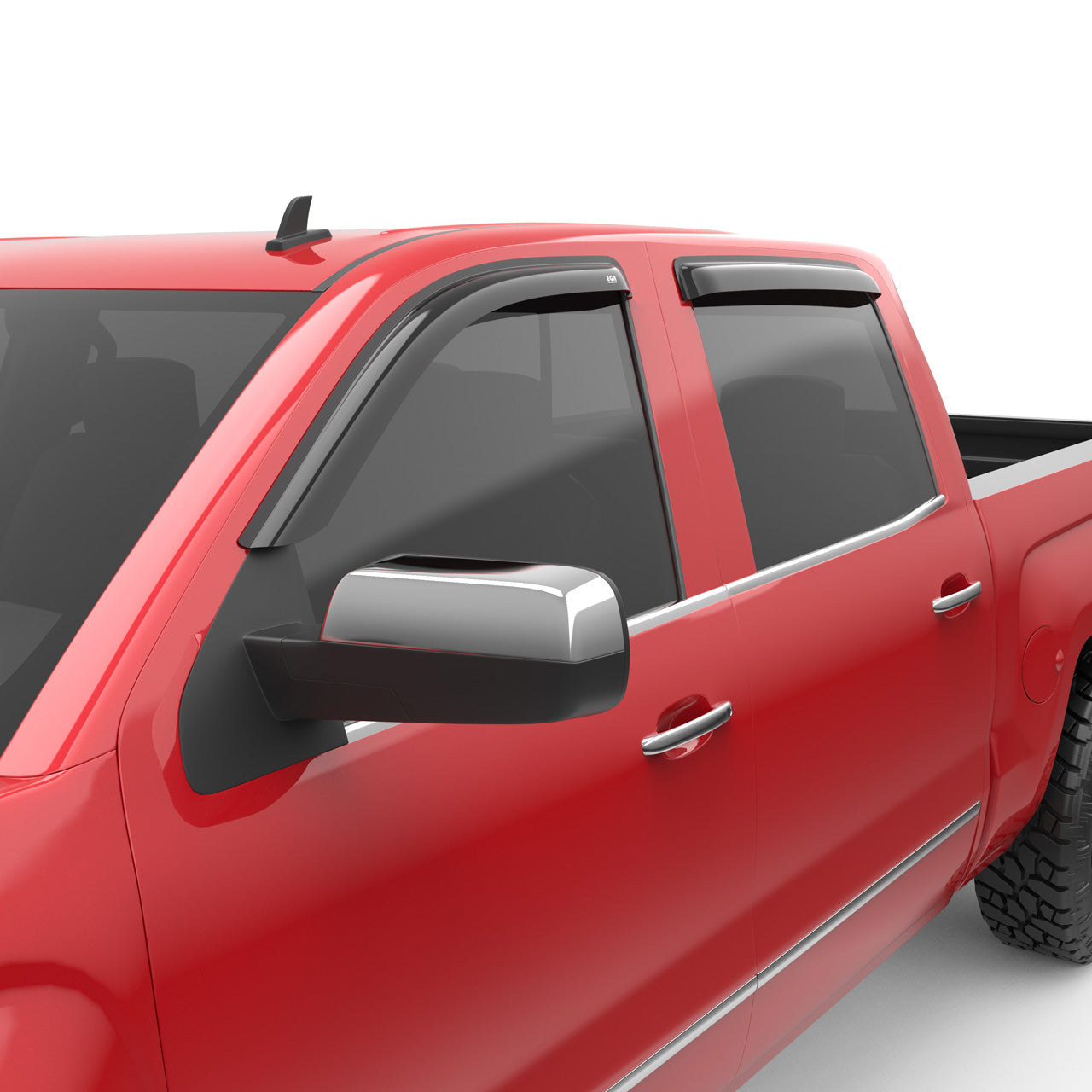 EGR 4pc Smoke Finish Tape-on Window Visors for GM Trucks