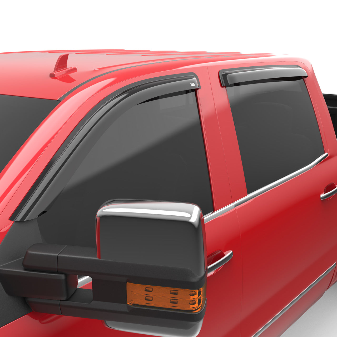 EGR 4pc Smoke Finish Tape-on Window Visors for GM Trucks