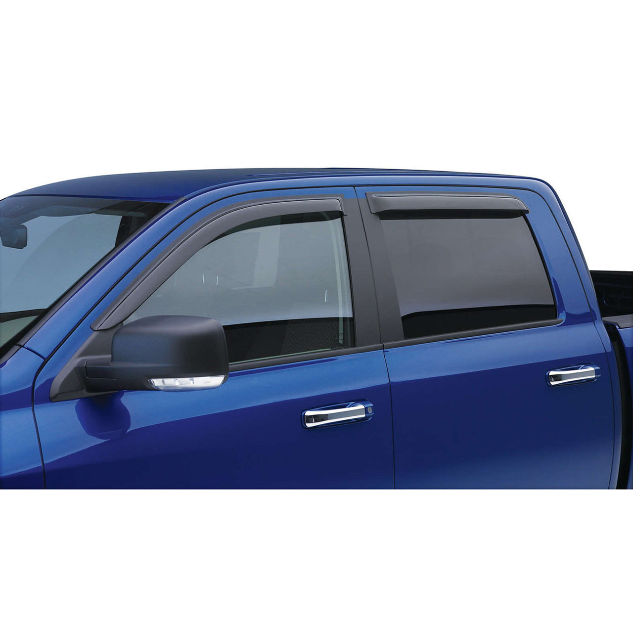 EGR Tape-on Window Visors Front & Rear Set Dark Smoke Crew Cab - 09-14 Ford F-150