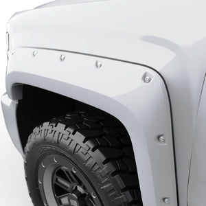EGR Traditional Bolt-on look Fender Flares - 14-18 Chevrolet Silverado 1500 15-19 Chevrolet Silverado 2500HD & 3500HD Painted to Code - Summit White set of 4