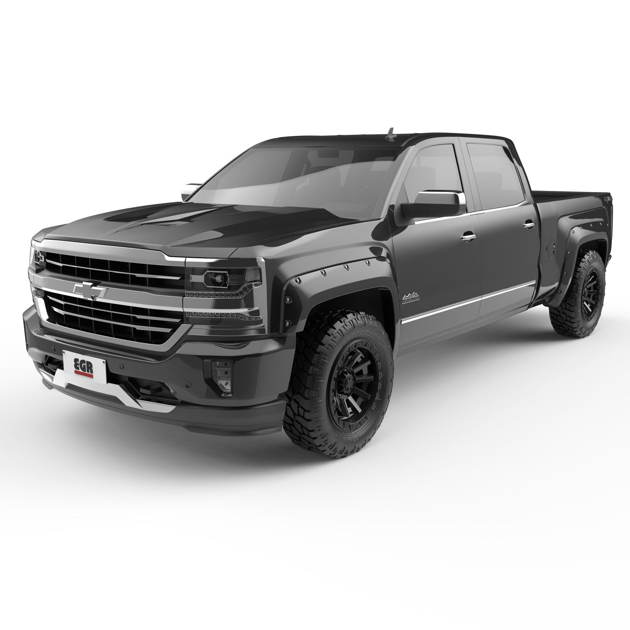 Color Infused Bolt On Fender Flares for 14-19 Chevy FS Trucks