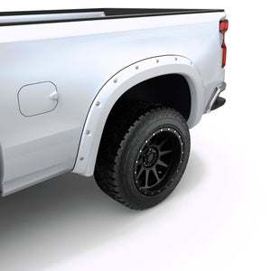 EGR Traditional Bolt-on look Fender Flares - 22.5+ Refresh Chevrolet Silverado 1500 Painted to Code Summit White set of 4