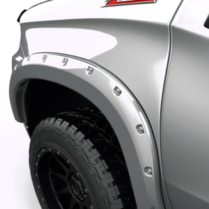 EGR Traditional Bolt-on look Fender Flares - 19-22 Chevrolet Silverado 1500 Painted to Code Silver Metallic set of 4