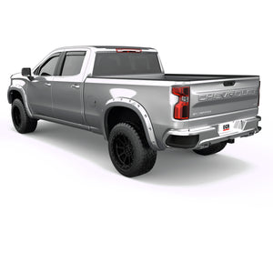 EGR Traditional Bolt-on look Fender Flares - 19-22 Chevrolet Silverado 1500 Painted to Code Silver Metallic set of 4