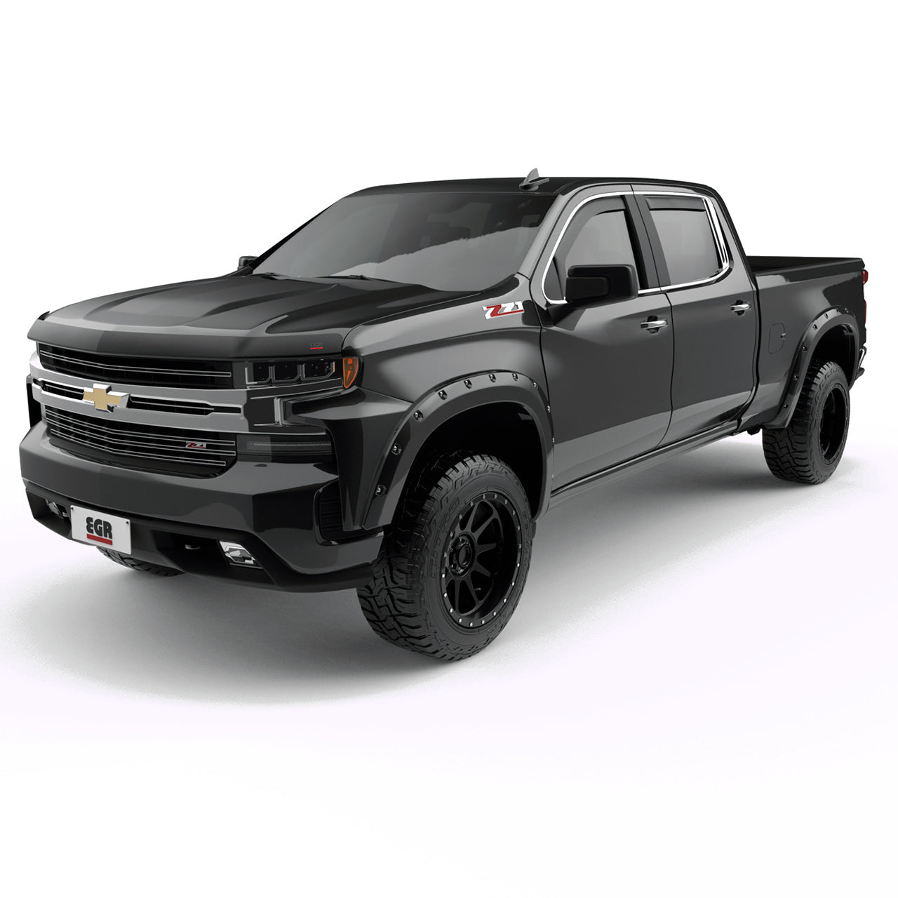EGR Traditional Bolt-on look Fender Flares - 19-22 Chevrolet Silverado 1500 Painted to Code Black set of 4