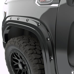 EGR Traditional Bolt-on look Fender Flares - 19-23 GMC Sierra 1500 Painted to Code Black set of 4