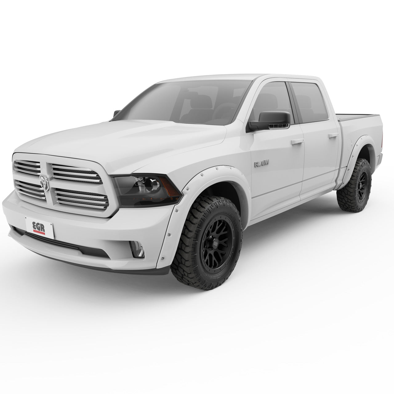 EGR Traditional Bolt-on look Fender Flares - 11-18 Ram 1500 19-22 Ram 1500 Classic Painted to Code Bright White