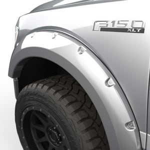 EGR Traditional Bolt-on look Fender Flares - 15-17 Ford F-150 non-Raptor Painted to Code Ingot Silver set of 4