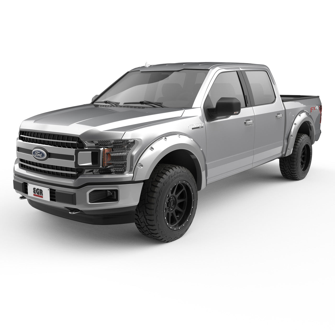 EGR Traditional Bolt-on look Fender Flares - 15-17 Ford F-150 non-Raptor Painted to Code Ingot Silver set of 4