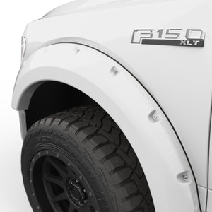 EGR Traditional Bolt-on look Fender Flares - 15-17 Ford F-150 non-Raptor Painted to Code Oxford White set of 4