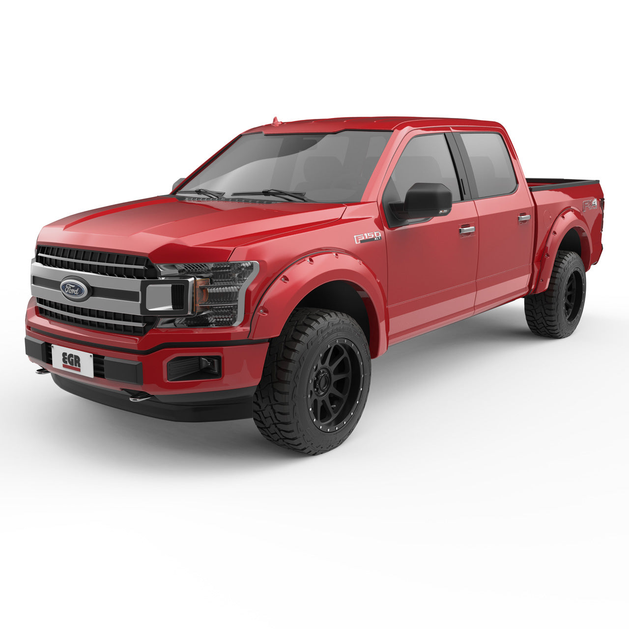 EGR Traditional Bolt-on look Fender Flares - 18-20 Ford F-150 non-Raptor Painted to Code Race Red set of 4