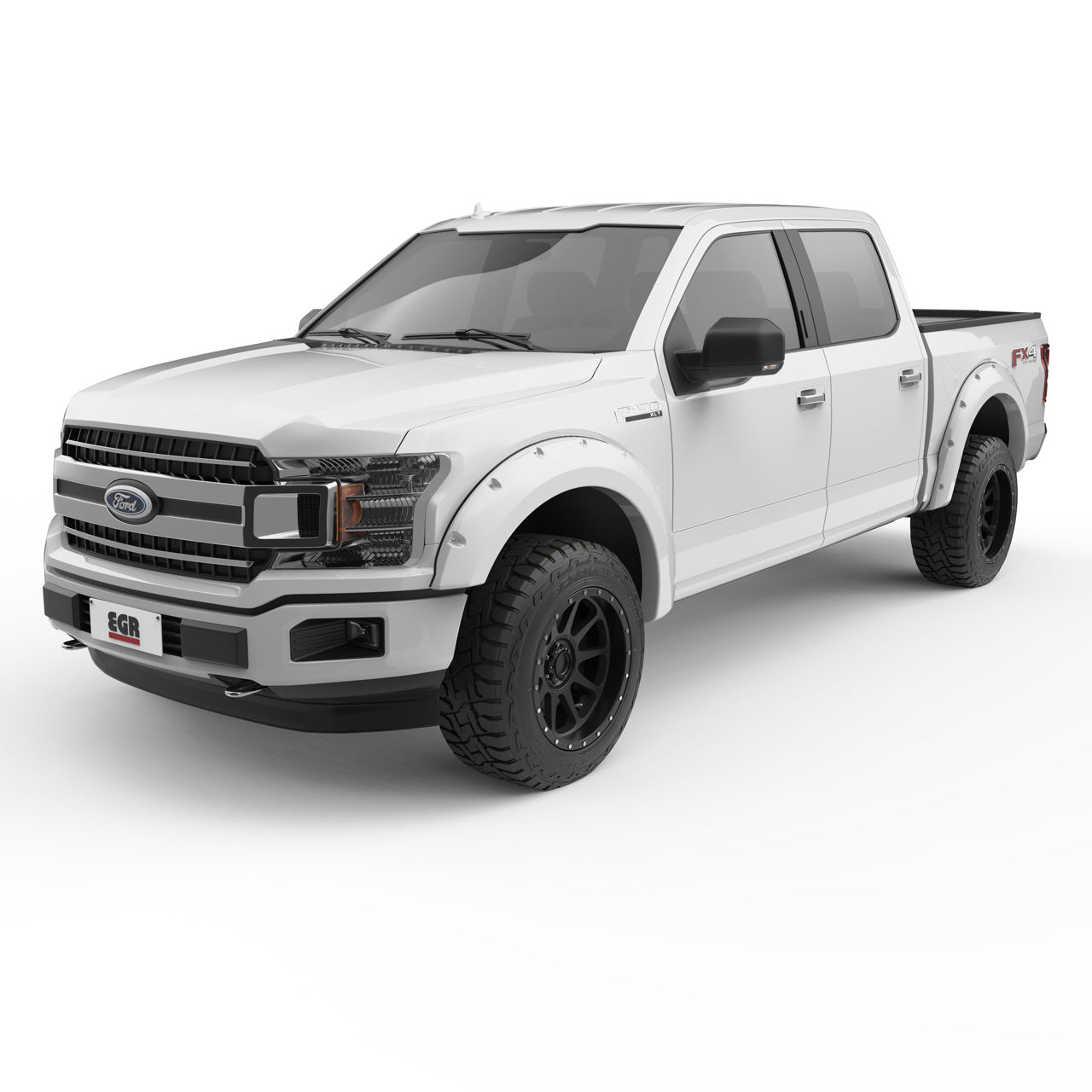EGR Traditional Bolt-on look Fender Flares - 18-20 Ford F-150 non-Raptor Painted to Code Oxford White Set of 4