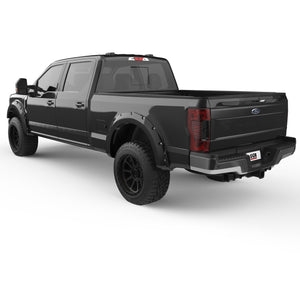 EGR Traditional Bolt-on look Fender Flares - 17-22 Ford F-250 & F-350 Super Duty Painted to Code Black set of 4