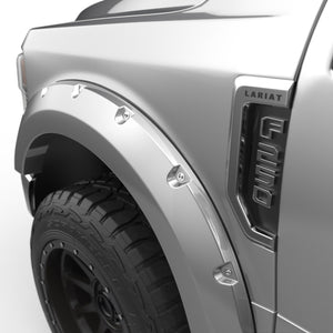 EGR Traditional Bolt-on look Fender Flares - 17-22 Ford F-250 & F-350 Super Duty Painted to Code Ingot Silver set of 4