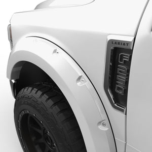 EGR Traditional Bolt-on look Fender Flares - 17-22 Ford F-250 & F-350 Super Duty Painted to Code Oxford White set of 4