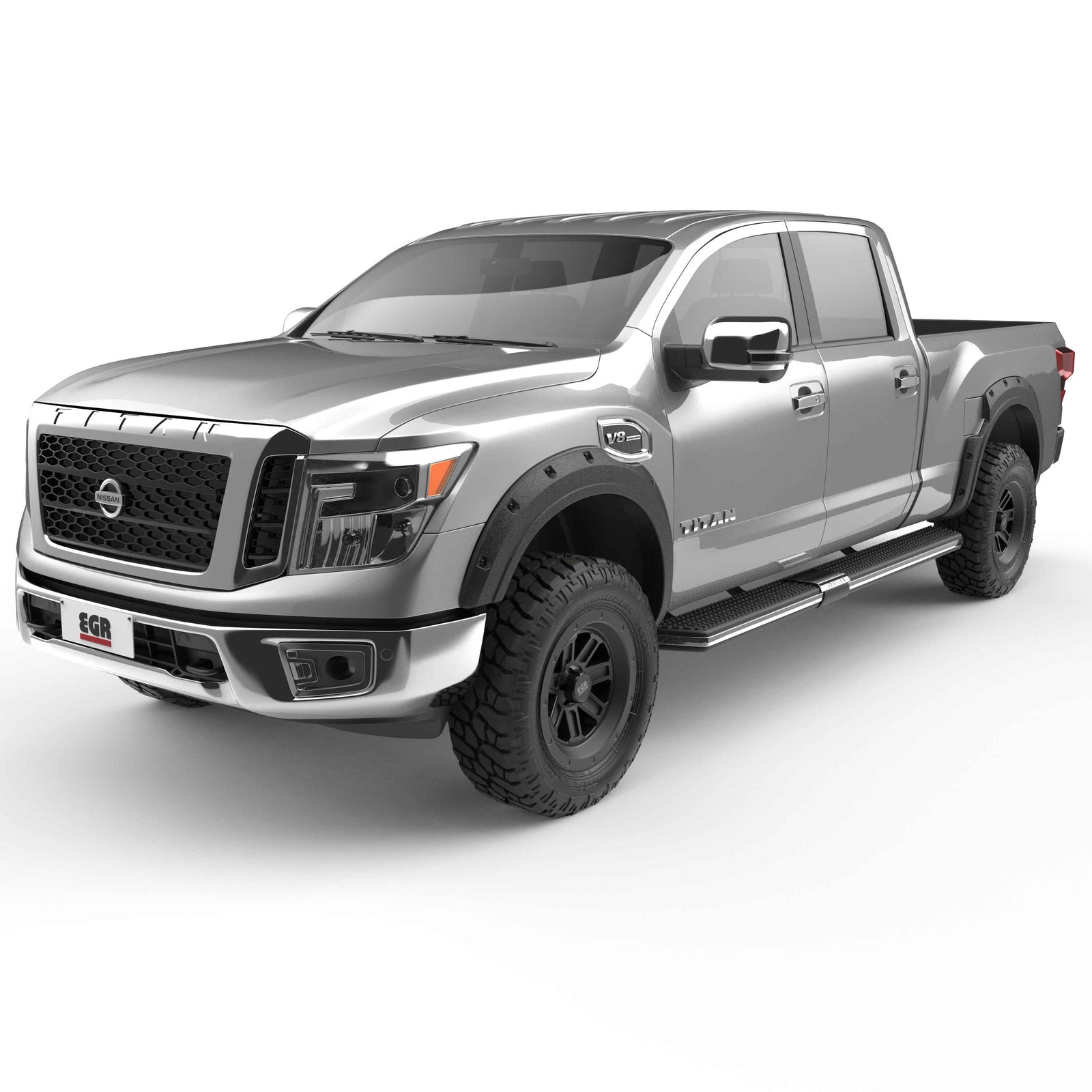 EGR Baseline Series Bolt On Look Fender Flares for 16-24 Nissan Titan XD