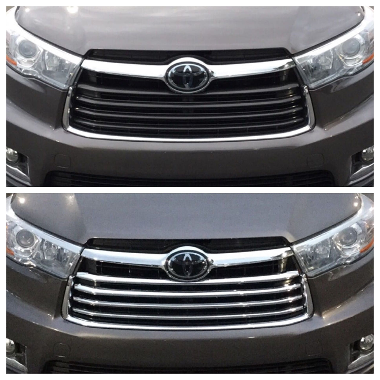 Trim Illusion Chrome Tape-on Patented Grille Overlay 14-16 Toyota Highlander 4 PCS