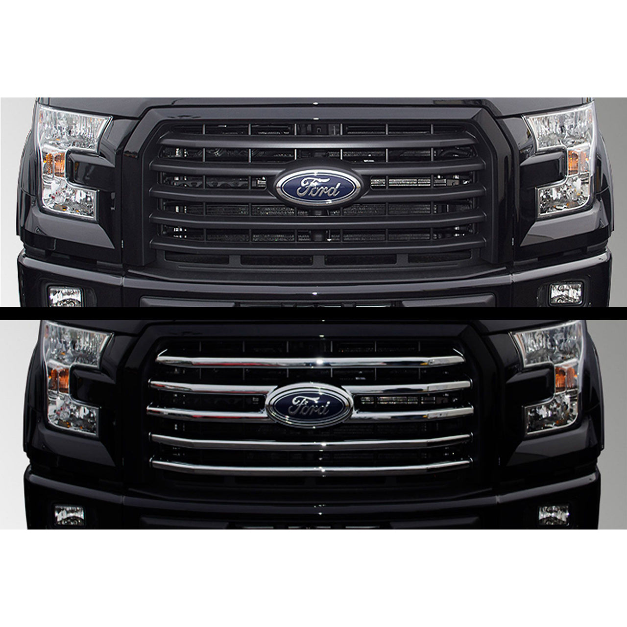 Trim Illusion - Chrome Tape-on Patented Grille Overlay 15-17 Ford F-150 XLT 4 PCS