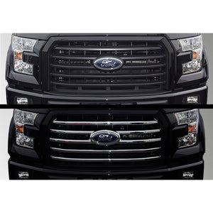Trim Illusion - Chrome Tape-on Patented Grille Overlay 15-17 Ford F-150 XLT 4 PCS