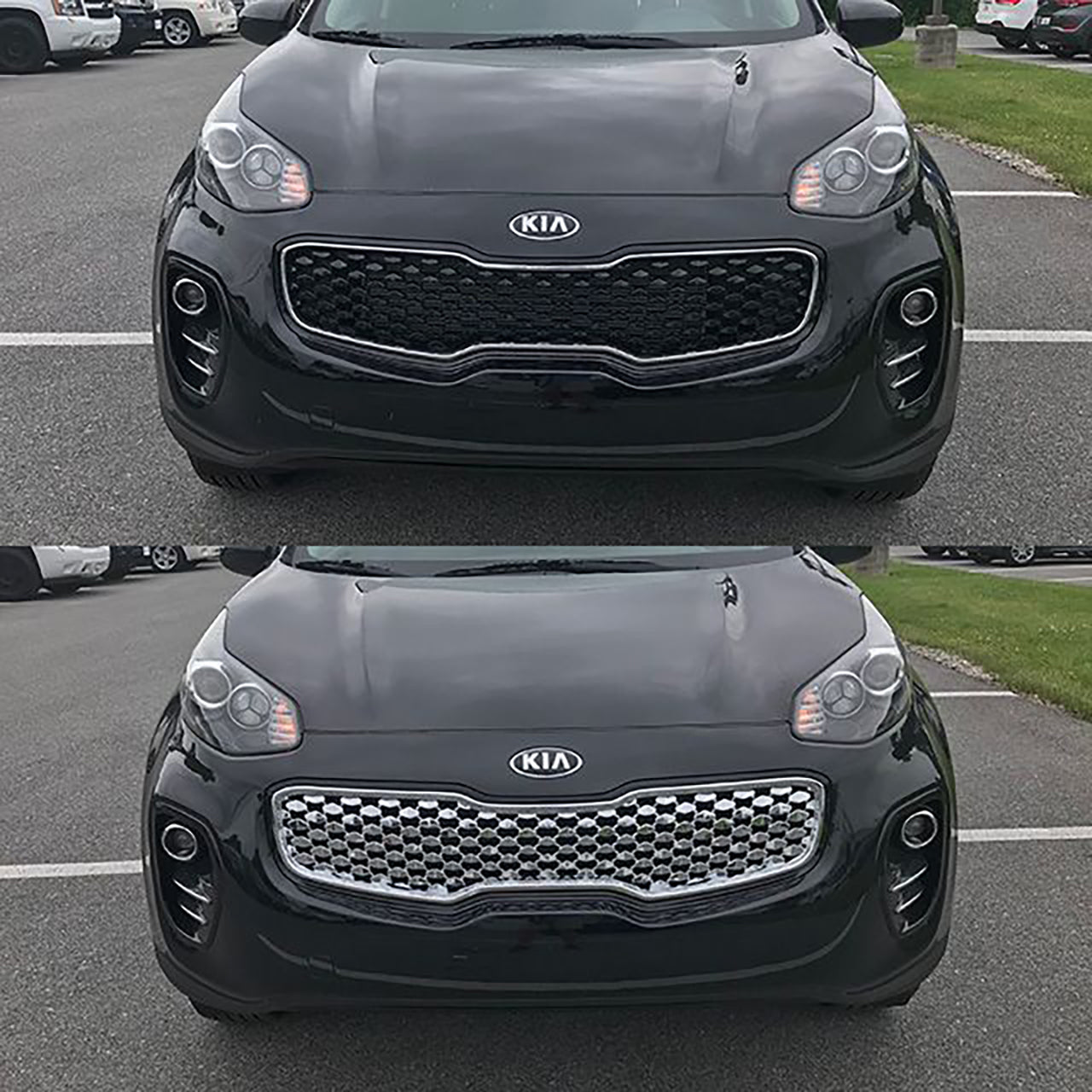 Trim Illusion - Chrome Tape-on Patented Grille Overlay 16-19 Kia Sportage LX 1 PC
