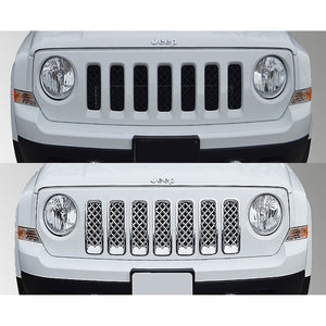 Trim Illusion - Chrome Tape-on Patented Grille Overlay 11-17 Jeep Patriot 7 PCS