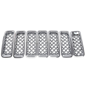 Trim Illusion - Chrome Tape-on Patented Grille Overlay 11-17 Jeep Patriot 7 PCS