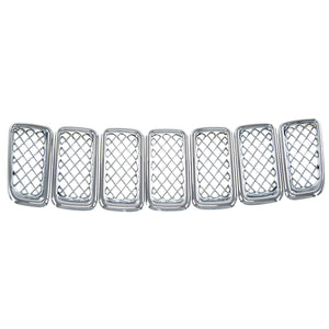 Trim Illusion Mesh Chrome Tape-on Patented Grille Overlay 11-17 Jeep Compass 7 PCS