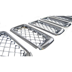 Trim Illusion Mesh Chrome Tape-on Patented Grille Overlay 11-17 Jeep Compass 7 PCS