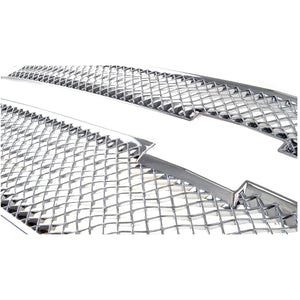 Trim Illusion - Mesh Chrome Tape-on Patented Grille Overlay 14-15 Chevrolet Silverado 1500 WT/LT. NOT FOR SPORT MODELS 2 PCS