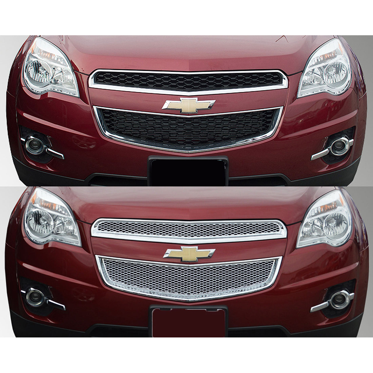 Trim Illusion - Mesh Chrome Tape-on Patented Grille Overlay 10-15 Chevrolet Equinox L/LS/LT/LTZ 2 PCS