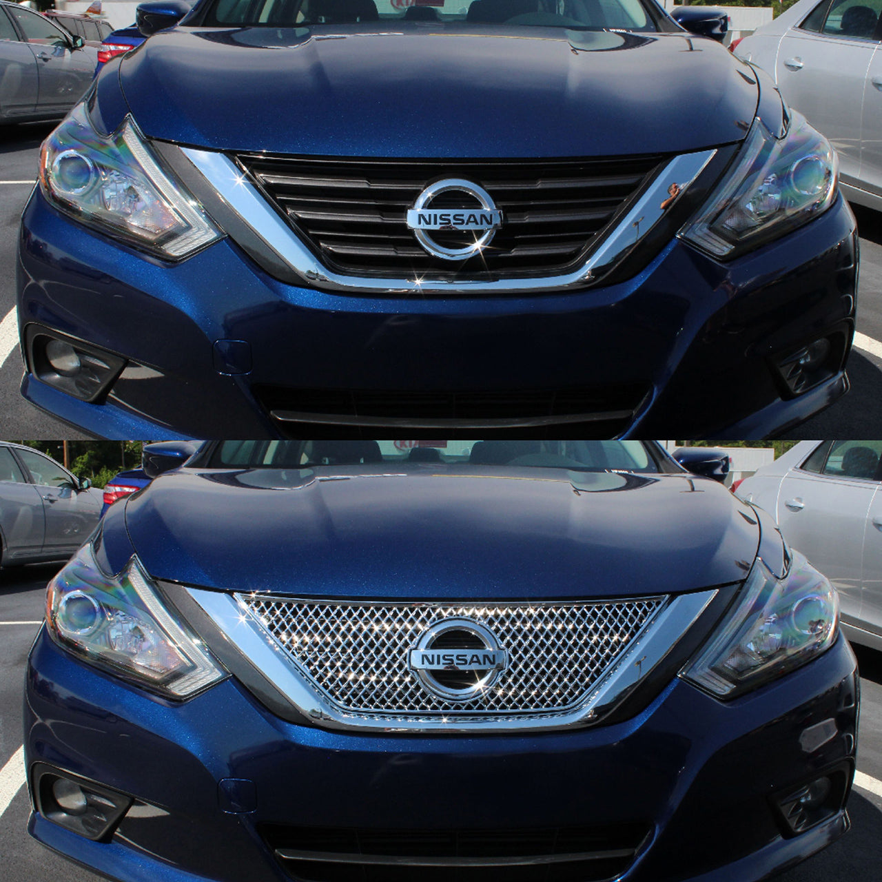 Trim Illusion - Mesh Chrome Tape-on Patented Grille Overlay 16-18 Nissan Altima S/SR/SV/SL 1 PC