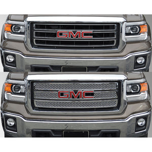 Trim Illusion - Chrome Tape-on Patented Grille Overlay 14-15 GMC Sierra 1500 Base/SLE/SLT 3 PCS