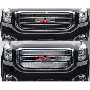 Trim Illusion - Chrome Tape-on Patented Grille Overlay 15-20 GMC Yukon SLE/SLT 3 PCS