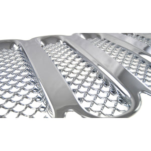 Trim Illusion - Chrome Tape-on Patented Grille Overlay 07-17 Jeep Wrangler, 2018 Jeep Wrangler JK Sport/Sahara/Rubicon/Unlimited Sport 1 PC