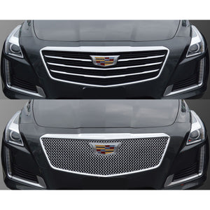 Trim Illusion - Mesh Chrome Tape-on Patented Grille Overlay 15-19 Cadillac CTS Does not fit V Model 1 PC