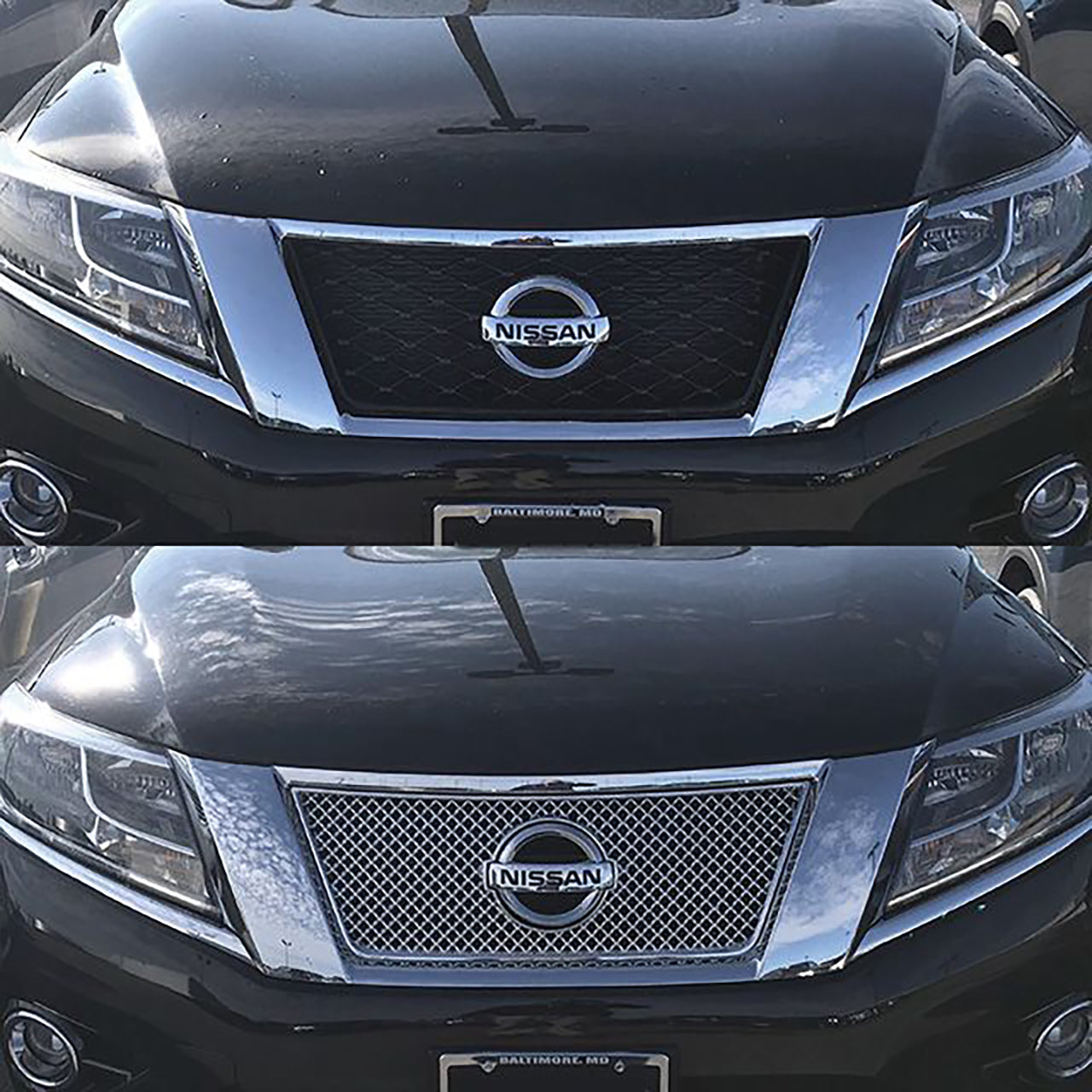 Trim Illusion - Mesh Chrome Tape-on Patented Grille Overlay 13-16 Nissan Pathfinder S/SV/SL/Platinum 1 PC