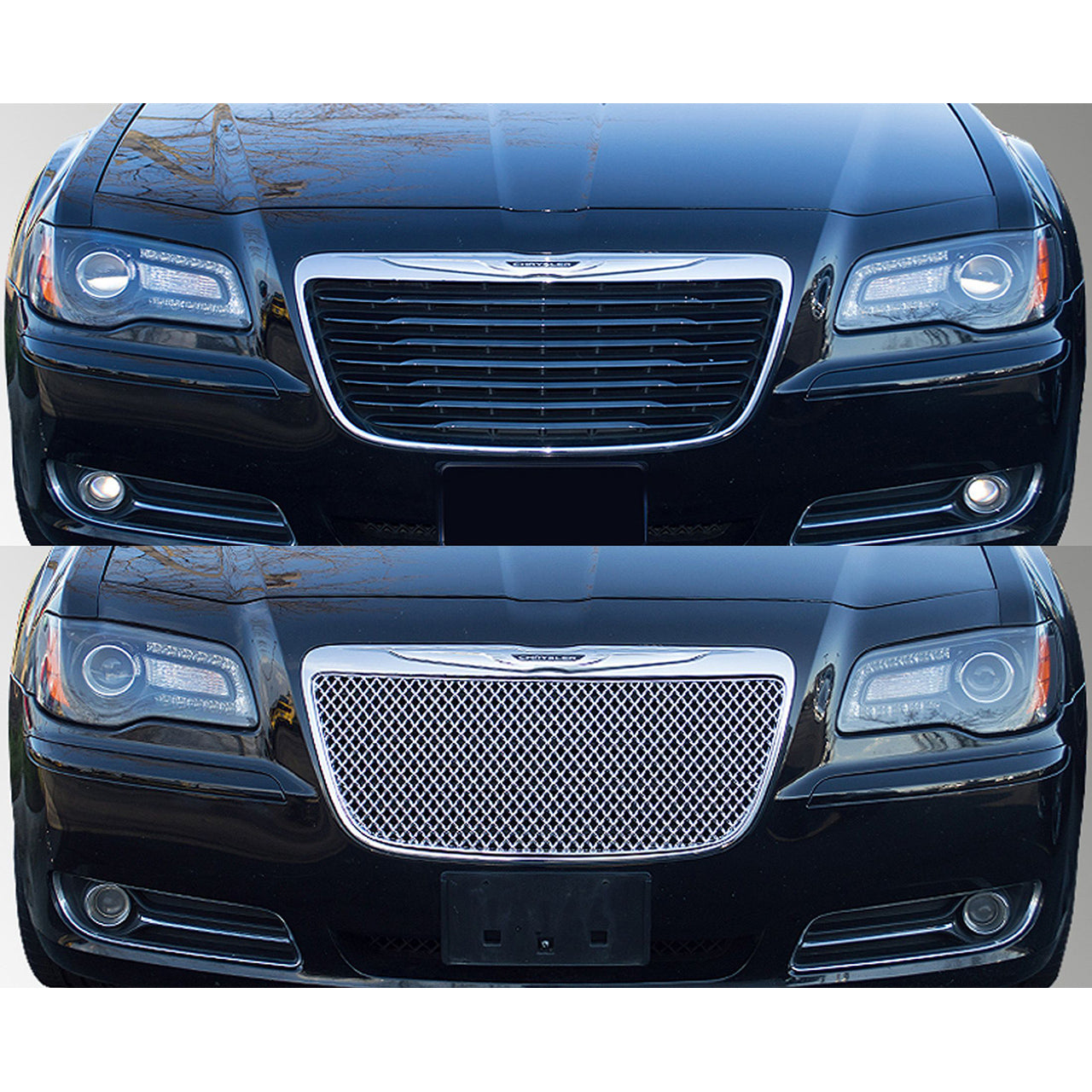 Trim Illusion - Mesh Chrome Tape-on Patented Grille Overlay 11-14 Chrysler 300 Base/S/C 1 PC